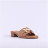 Oh My Sandals H Link Mule Slider - Camel